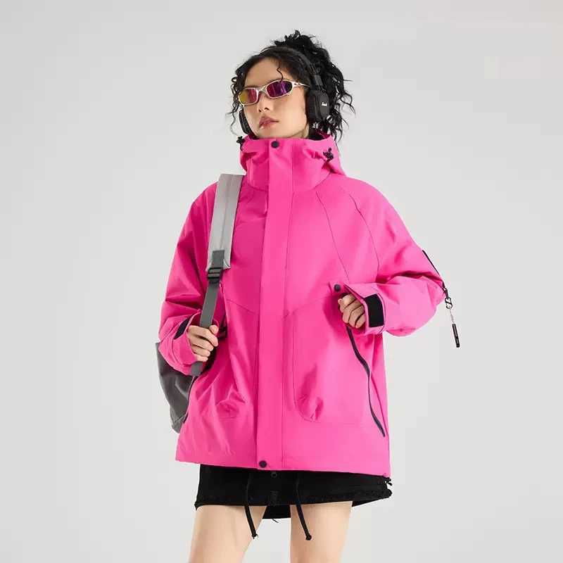 WaterResistant Detachable Outdoor Jacket for Men and Women AutumnWinter Hiking Outerwear Running Fashion Jacket J251008