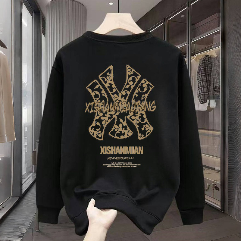 Men's Hoodie Without Cap Casual Autumn Winter New Designer Hoodie Loose Long Sleeve T-shirt Trendy Designer Shirt Crew Polo Neck Pullover Top