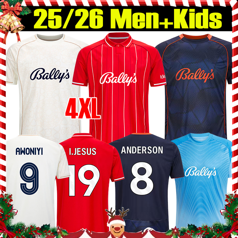 4XL 25/26 NoTtInGhAmS Soccer Jerseys 2025 2026 WILLIAMS WOOD MILENKOVIC Home Away GIBBS-WHITE DOMINGUEZ WORRALL SANGARE men kids kits socks Full sets Football Shirts