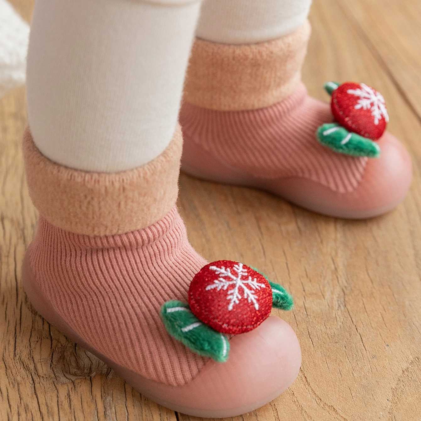 New Year Christmas Gift Baby Winter Snow Booties Toddler Kids Lightweight Warm Shoes NonSlip First Walkers Floor Shoes C251008