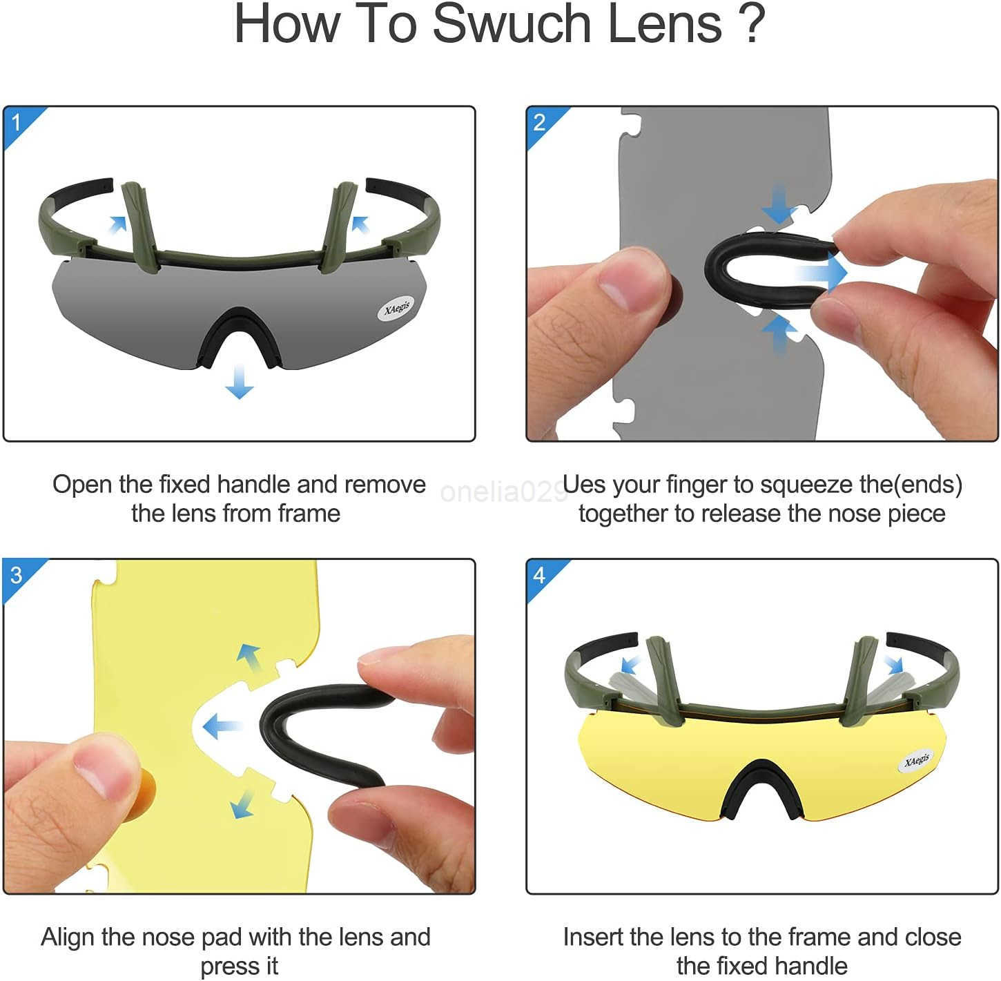 hooting Glasses with 3 InterchangeabLE LEns High Eye PROtection W251008