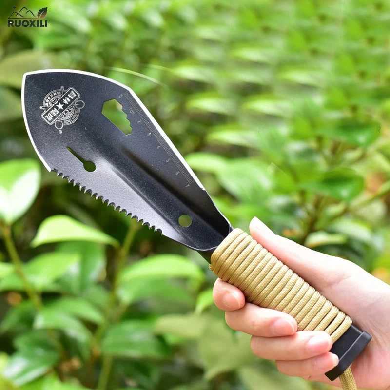 Scoop Steel Portable Spade Garden Tools Field Survival ToolsOutdoor Stainless Steel Multifunctional Small Tactical Hand Shovel J251121