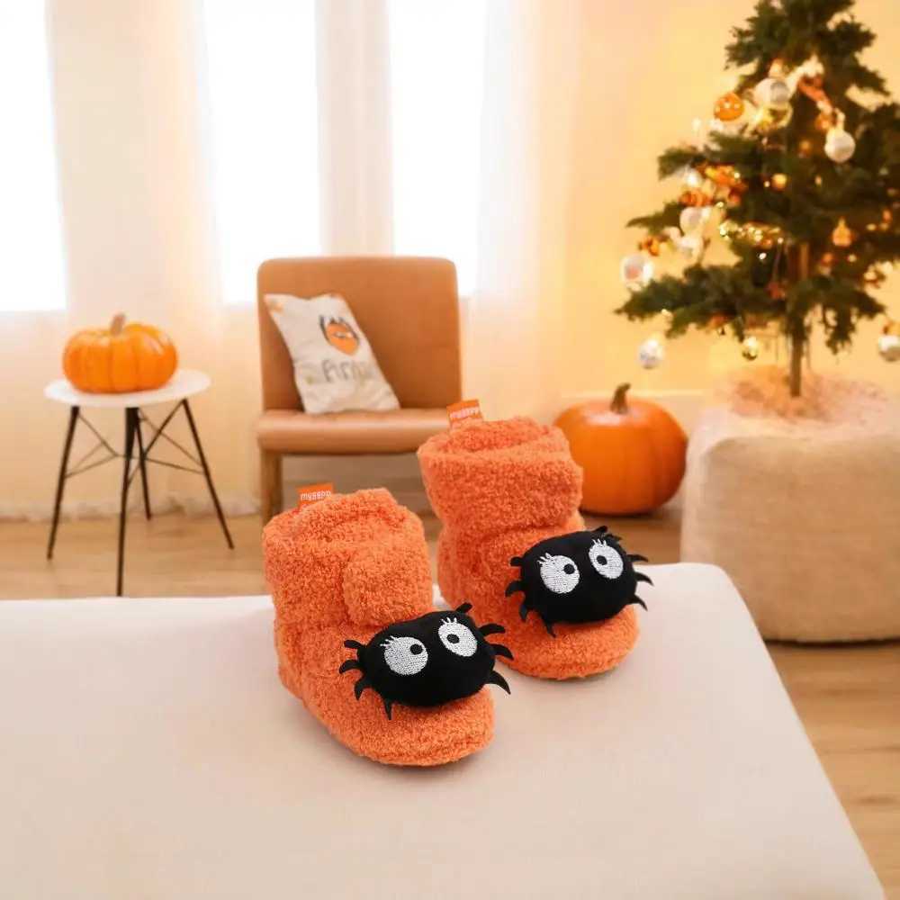 Halloween pumpkins Spider Horror Elements Baby Boots Infant Boys Girls Crib Shoes C251008