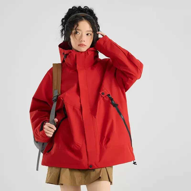 WaterResistant Detachable Outdoor Jacket for Men and Women AutumnWinter Hiking Outerwear Running Fashion Jacket J251008