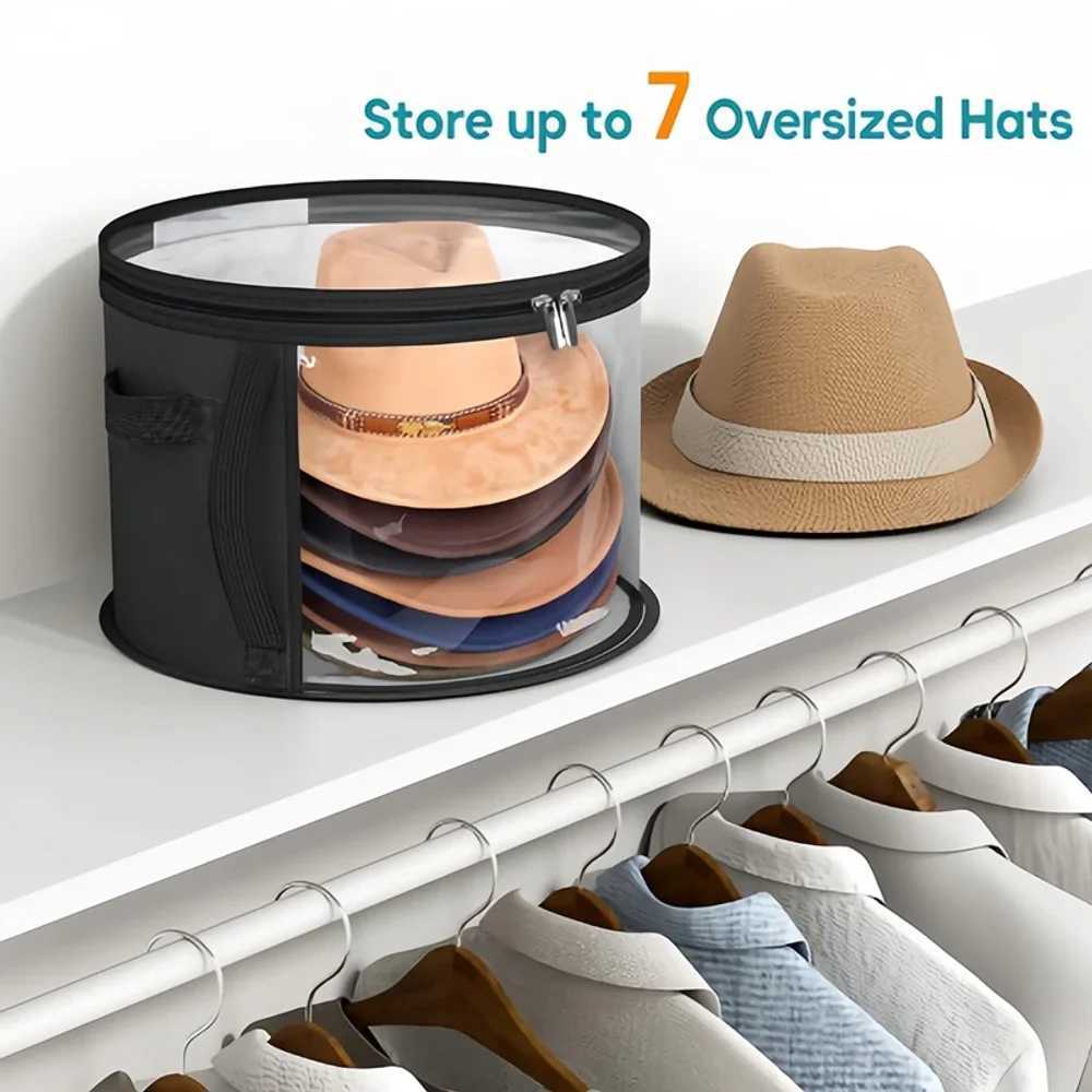 New Hat Box Convenient Round Travel Hat Box Organizer WearResistant Hat Organizer Hat Storage Organizer C251008