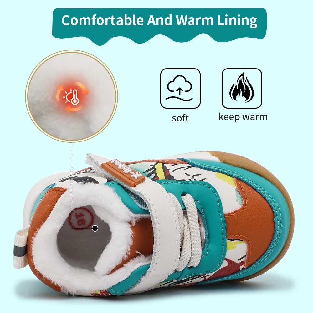 Baby Boys Girls Fleecelined Warm Casual Shoes Nonslip Comfortable Walking Shoes C251008