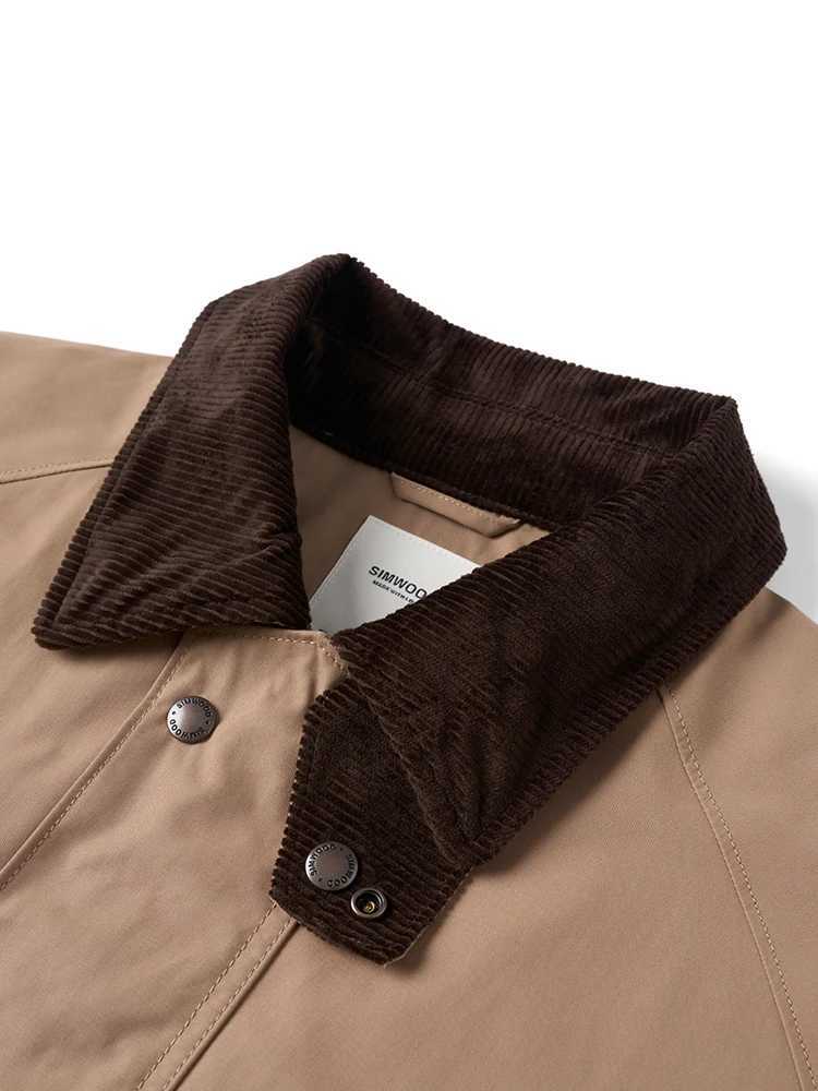 SIMWOOD 2025 Autumn New Oversize Water Repellent Jacket Men Washed Vintage Coats Plus Size Quality Clothes J251008