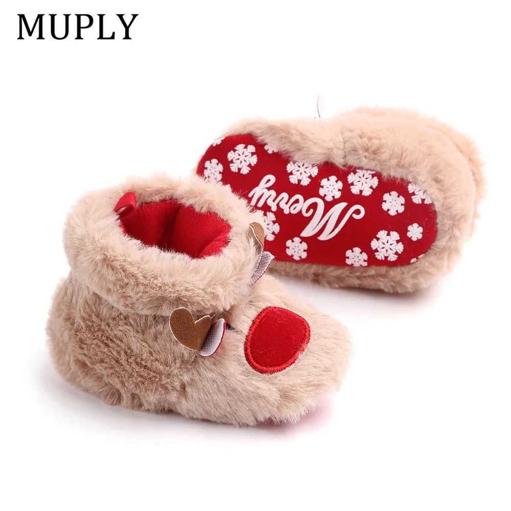 Winter Baby Girls Boys Keep Warm Shoes Muply Christmas Elk First Walkers Antislip Newborn Toddler Infant Girl Footwear Shoes C251008