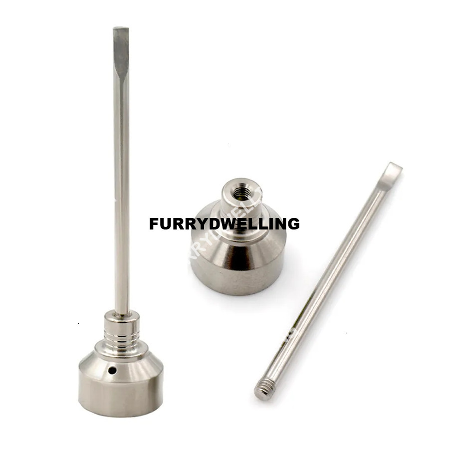 Titanium Nail Gr2 14Mm 18Mm Carb Cap With One Angled Hole Dwe74 89Mm Dabber Water Pipe Accessories