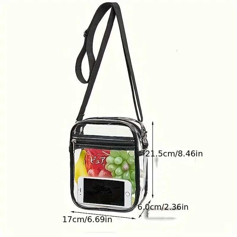Clear Crossbody Bag Stadium Approved Concert Clear Bag Sports Event Pvc Bag for Women and MenT251007