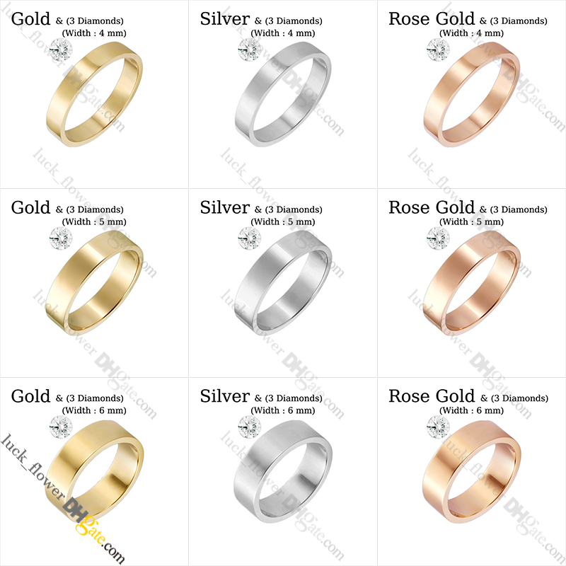 Luxury Designer Ring Jewelry Designer for Women Love Rings 316L Titanium Steel Ring Gold-Plated Never Fading Non-Allergic,Gold/Silver/Rose, Store/21621802