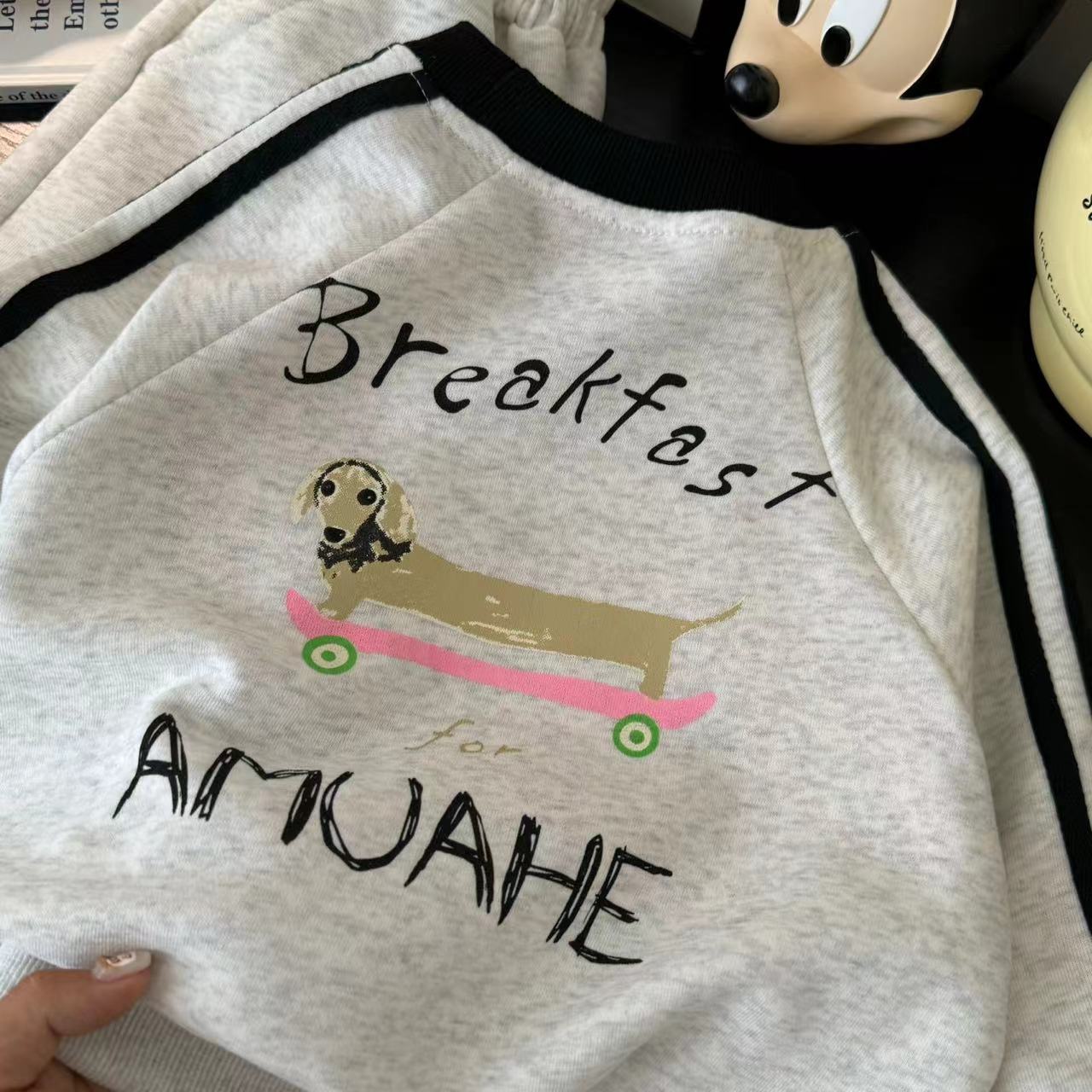 Cartoon Print Kids Hoodie Set 2025 2-Piece Tracksuit for Boys & Girls | Autumn Casual Sportswear Outfit