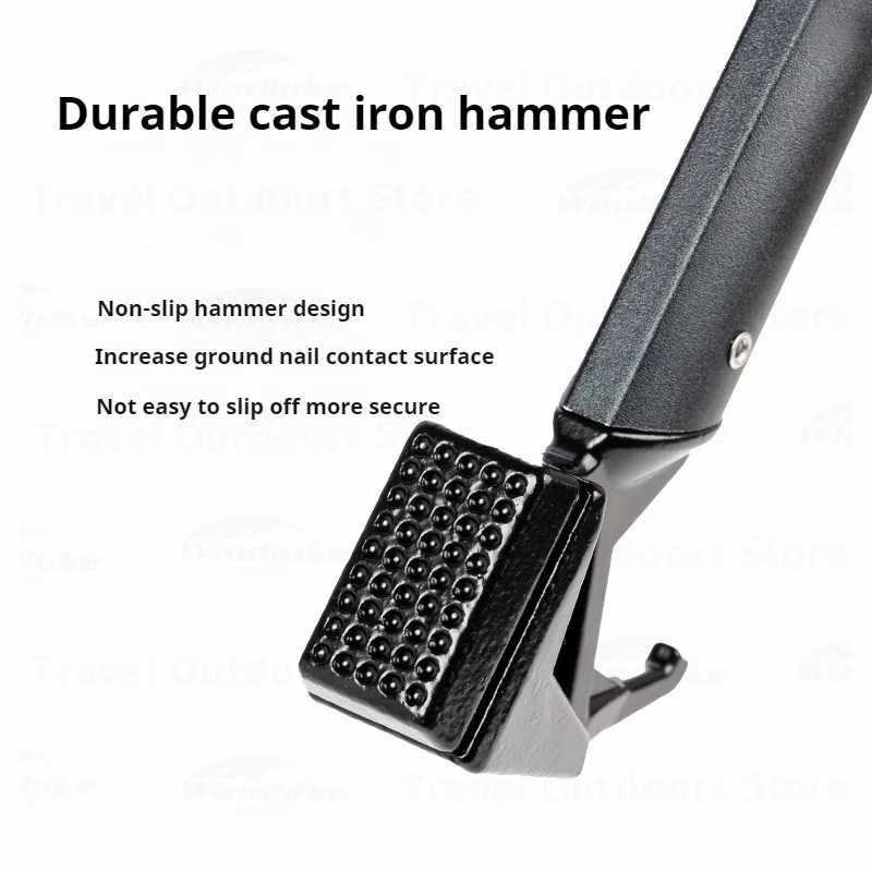 Naturehike BLACKDOG Outdoor Cast Iron Camping Hammer 610g Lightweight Hammer Camping Tent Multifunction Portable Nail Puller J251008