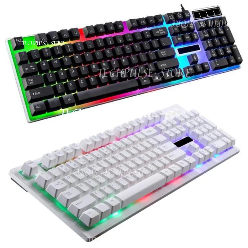 Computer Keyboard Backlit Gaming Keyboards For Desktop USB Wired Illuminous Gamer Office LED tech73 Backlights PC Keypad1466826