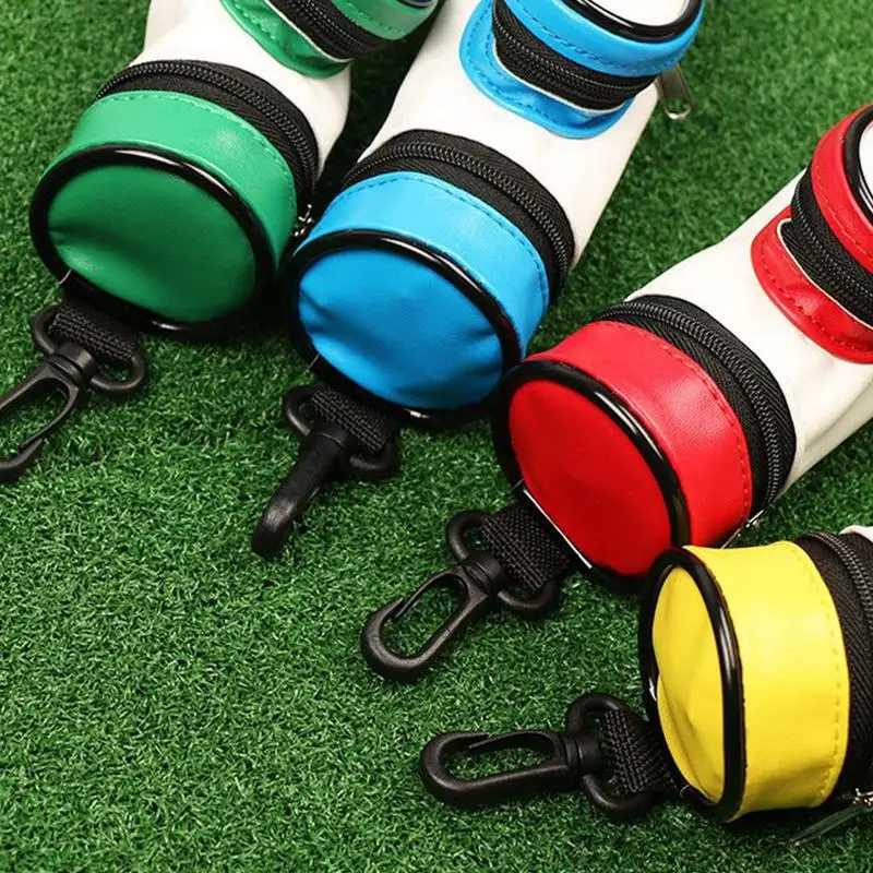 New Outdoor Men And Women Golf Ball Storage Bag High Quality Pu Leather Golf Bag Hold 3 Golf Balls Accessories J251008