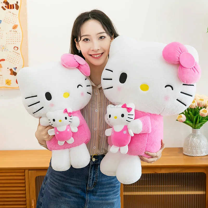 Sanrio 70cm Cartoon Hello Kitty Plush Toy Kawaii Big Size KT Cat Plushies Soft Stuffed Doll Cute Girl Sleeping Pillow Kids Gift H251122