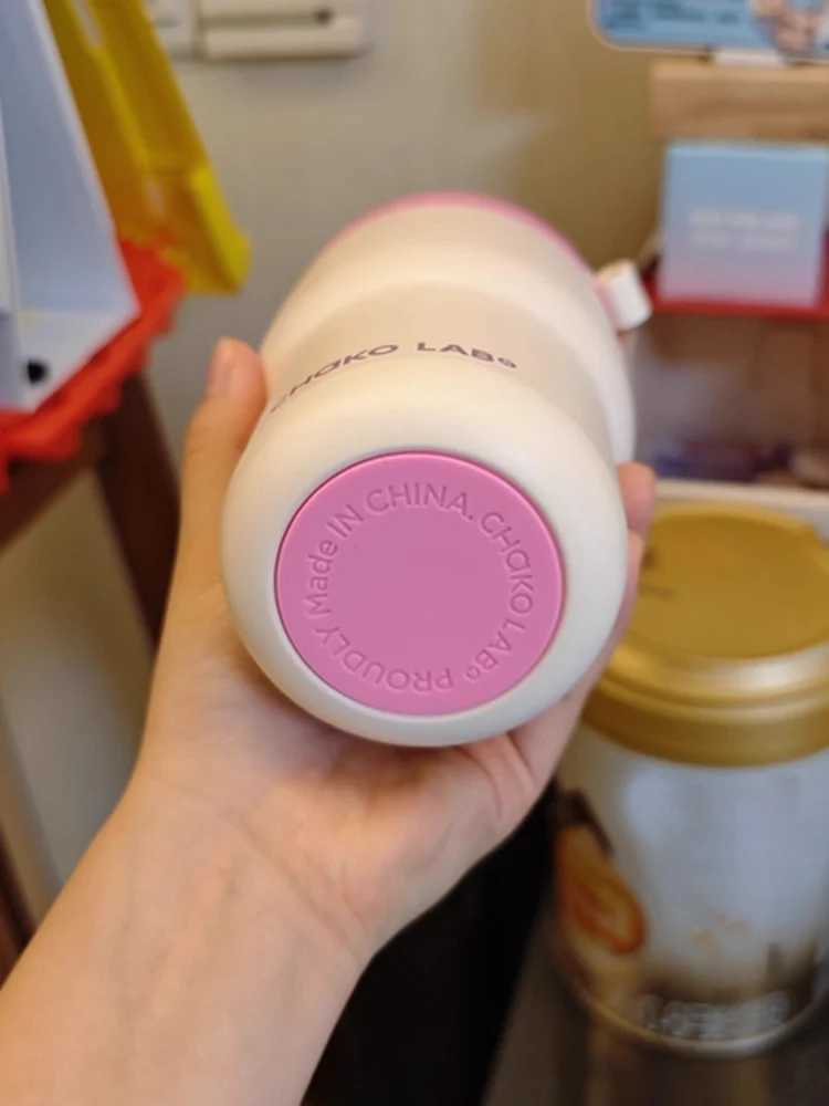 Chakolab 530ML Thermos Cup With Ceramic Inner Pot Straw Coffee Cup Portable Outdoor Camping Water Glasss Birthday Gifts C251008