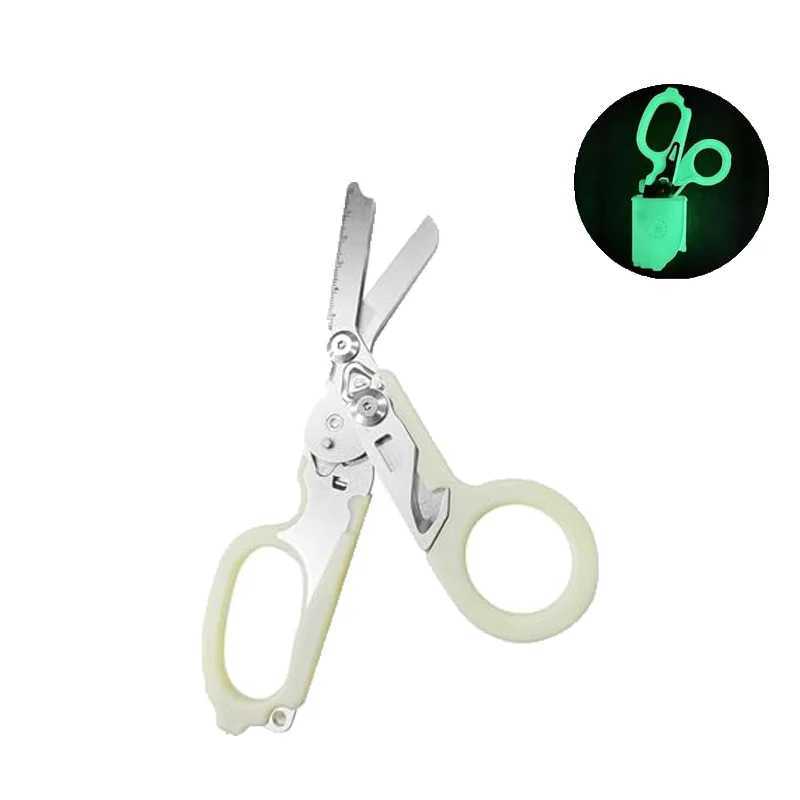 Multifunctional Tactical Plier Stainless Steel Scissors with Carbide Glass Breaker and Belt Cutter Folding Outdoor Survival Tool J251121
