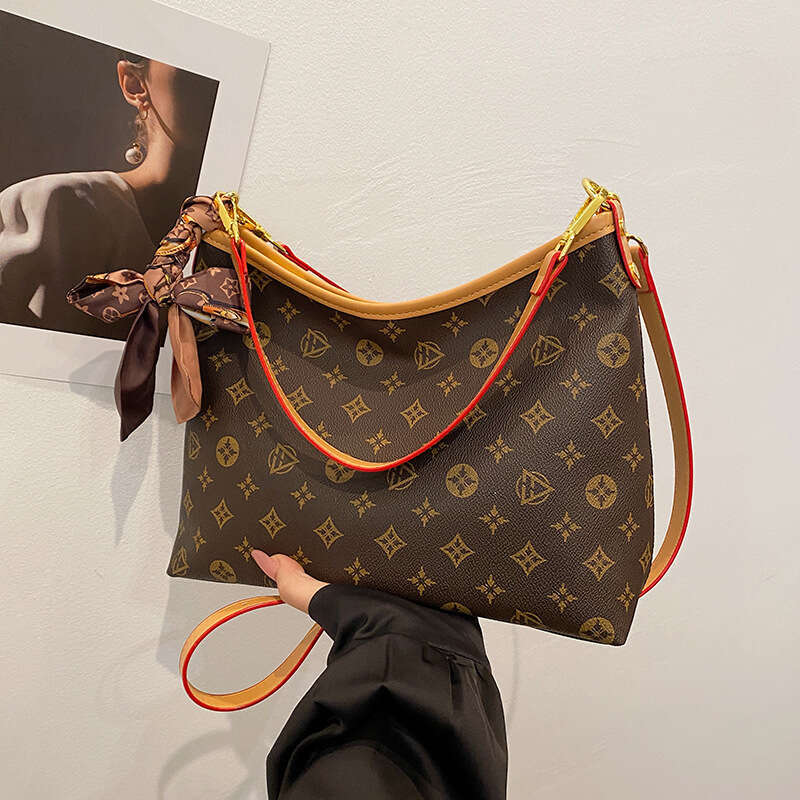 Designer Women Soft Leather Luxury Bags for Ladies Underarm Versatile Large Capacity Shoulder Crossbody Commuter Bag