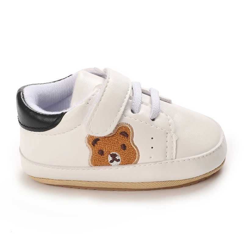 018M Baby Shoes Cute Bear Sneaker Spring and Autumn Style High Quality PU and TPR Sole Antislip 0918 Month Toddler Walking C251008