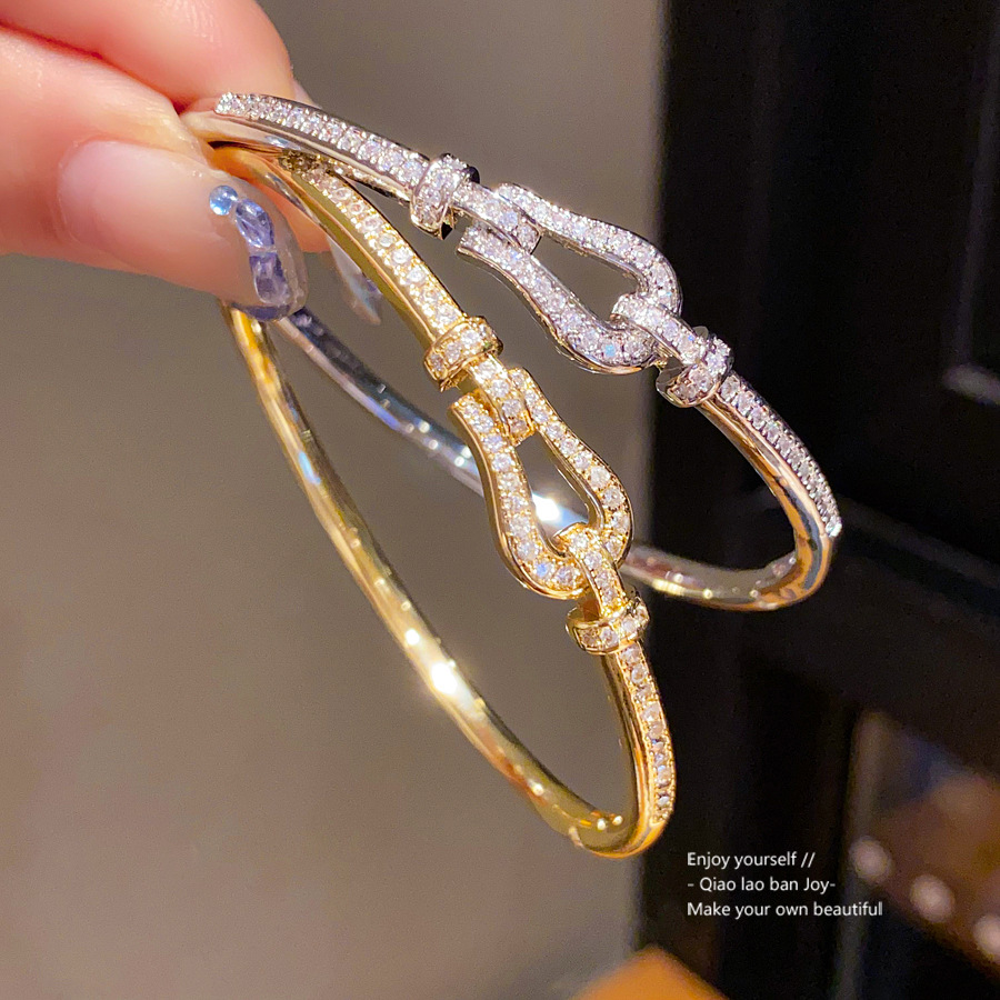 Chic Silver - Toned Bangle With Sparkling Crystal Detail Delicate Daily & Luxurious Jewelry Gift For Her Elegant And Sophisticated Accessory