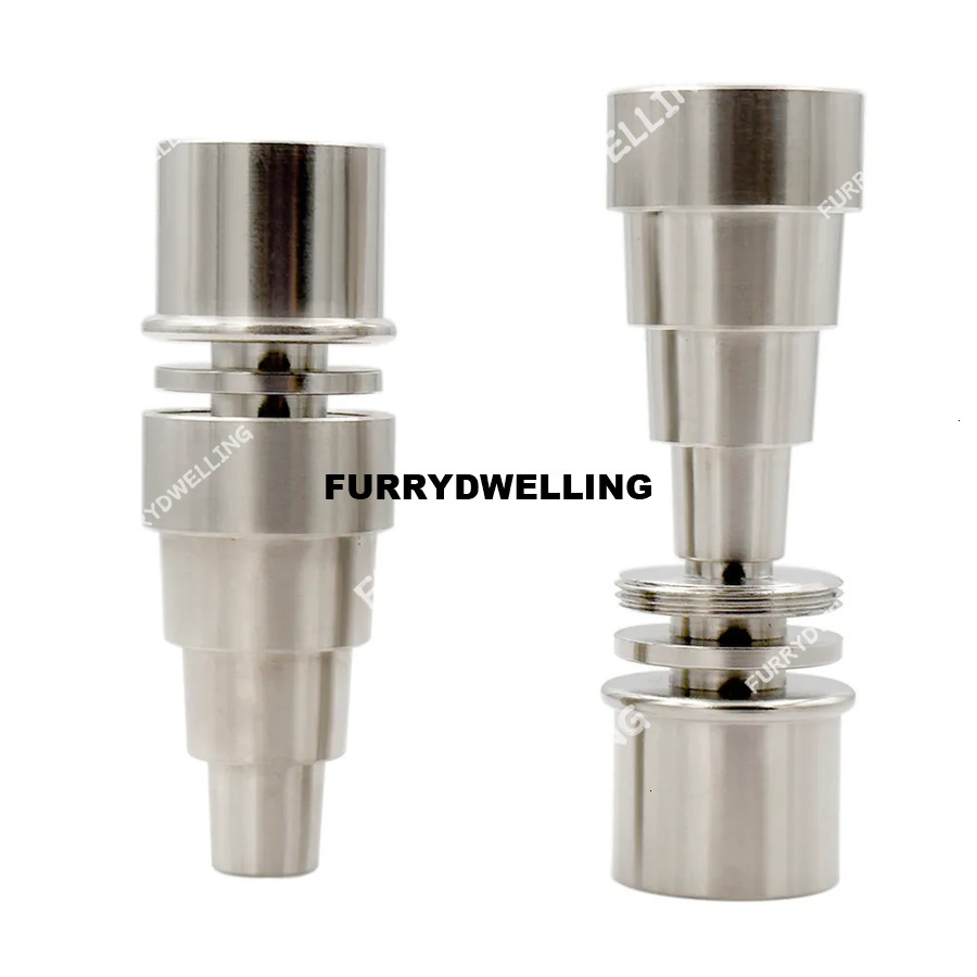 Domeless Titanium Nail 6 Dwe74 IN 1 Joint 10Mm 14Mm 18Mm Dual Function Gr2 For 20Mm Heating Coil Dab Rigs Wax Tools