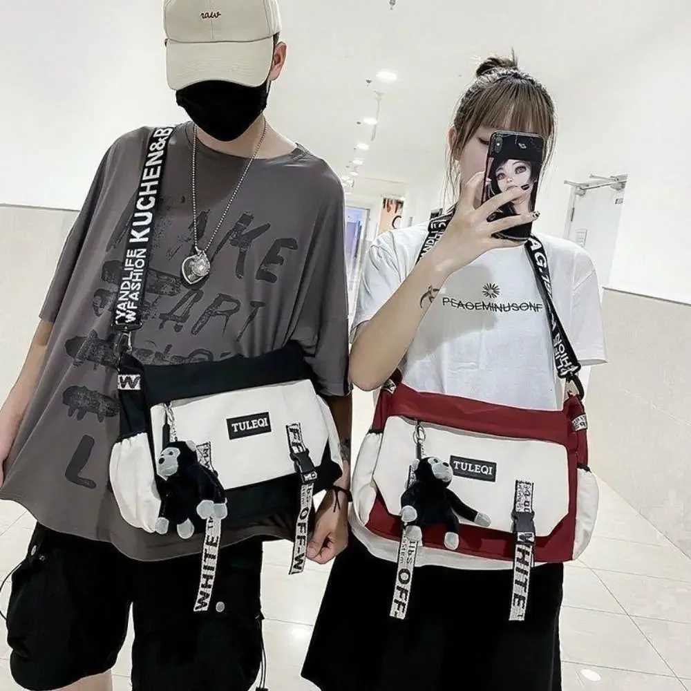 Men Fashion Large Capacity Shoulder Bag Casual Students Crossbody Backpack Nylon Shoulder Bag Large Capacity Crossbody BagsT251007
