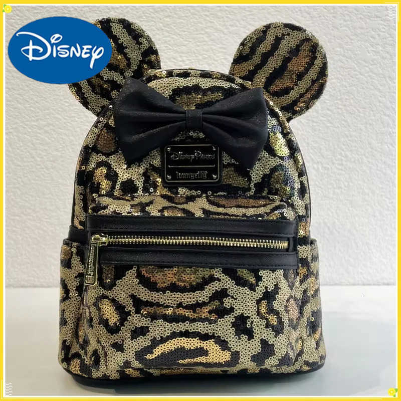 Disney Anime Cartoon Mini Backpack 3d Sequin Mickey Mouse Double Shoulder Bags Cute Backpack Bag Outdoor Leisure Bag Girl Gift H251008