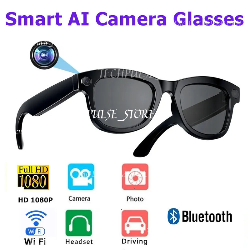 AI Smart Glasses HD 1080P Polarized Sunglasses Mini Camera Video tech73 Recorder Security Sports DVR Surveillance Camcorder 250609