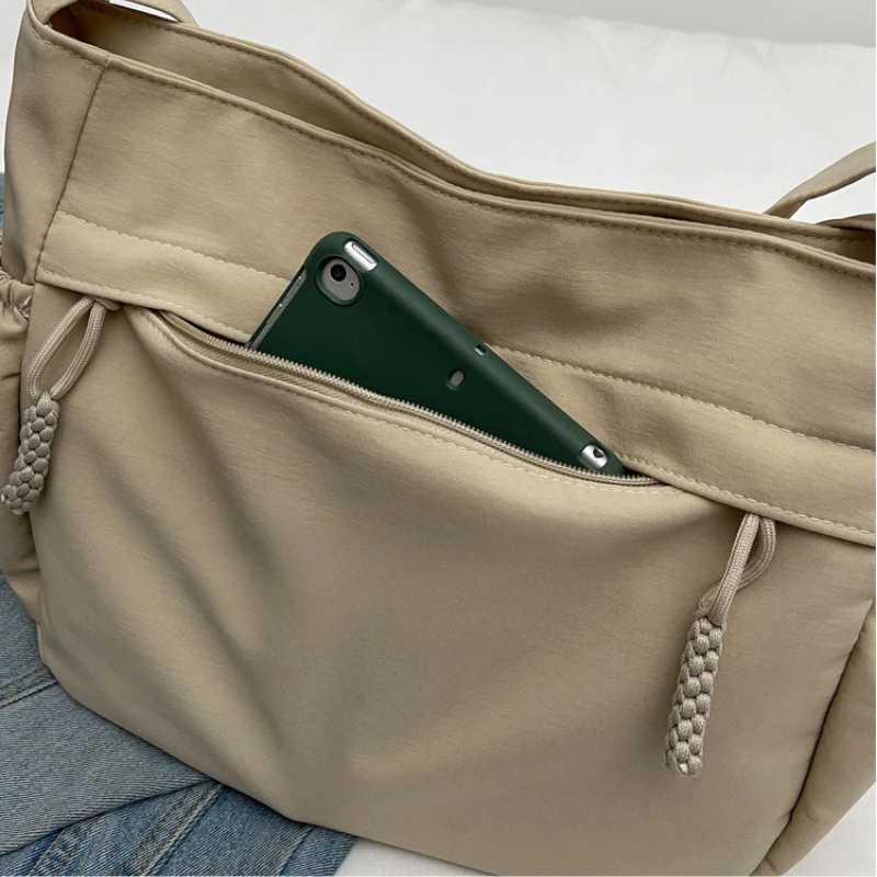 Casual Nylon Tote Crossbody Bags Solid Zipper Womens Bags 2025 Fashion New High Capacity Solid Color Single Shoulder Totes BagT251007