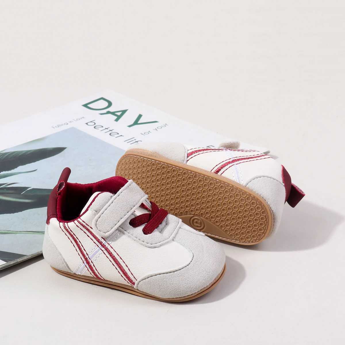 2025 New Spring Autumn Baby Girls and Boys Casual Sneakers TPR Sole Anti Slip Fashion Design PU Patchwork Infant Walking Shoes C251008