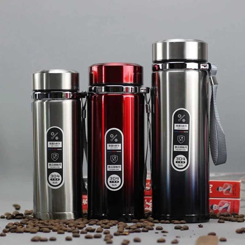 High Capacity Business Thermos Mug Stainless Steel Tumbler Insulated Water Bottle Portable Vacuum Flask For Office Tea Mugs C251008