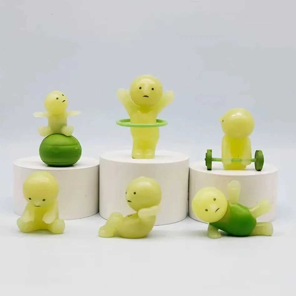 Smiski Series Noctilucent Green Doll Mystery Blind Box Action Figures Model Desktop Decoration Toy For Surprise Gift Z251008