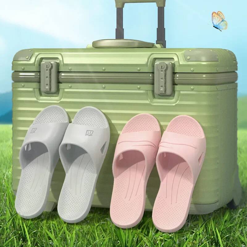 2025 New Foldable EVA House Slippers Portable Hotel Travel Slipper Bathroom Non-Slip Slides Home Indoor Flat Shoes for Men Womem ddmypanda