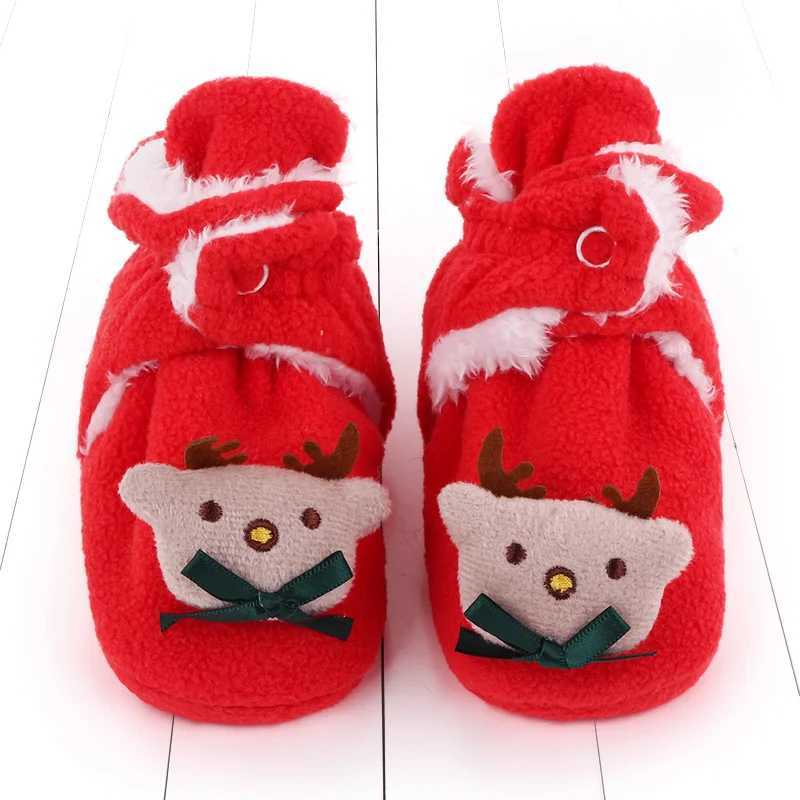 2025 New Design Autumn Winter Christmas Baby Toddler Shoes Unisex Soft Sole Cartoon Cotton Warm Cute Toddler Footwear For 018M C251008