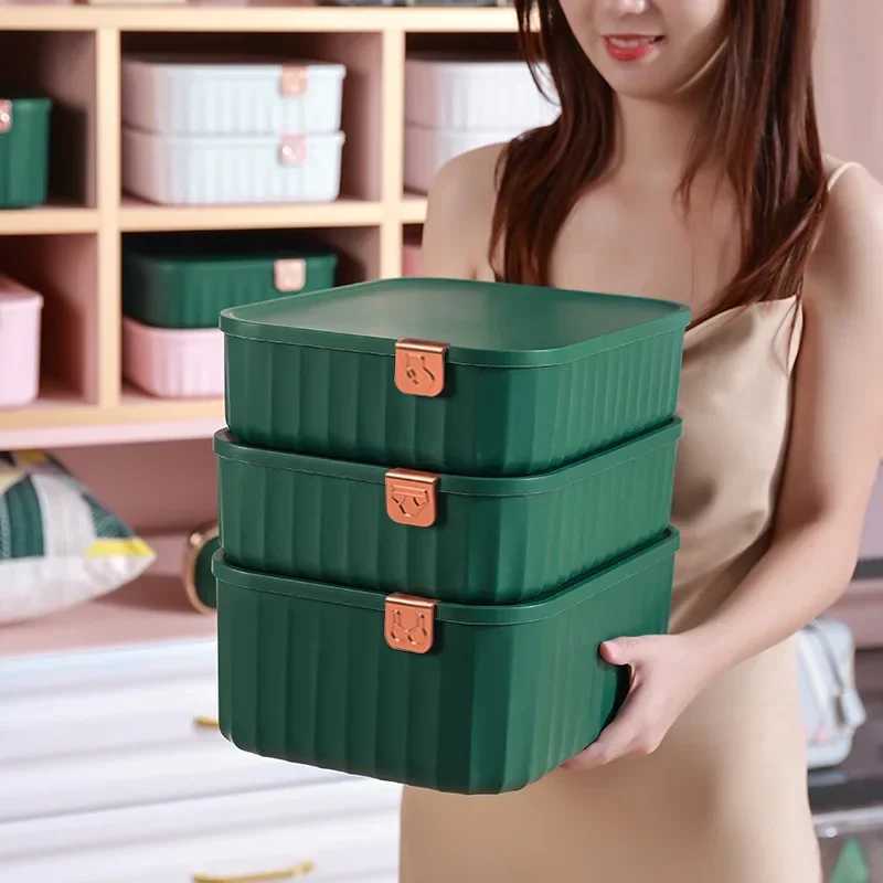 Underwear Storage Box Closet Organizer Underwear Socks Bras Organizer Drawer Clothes Finishing Box With Lid Wardrobe Organizer C251008