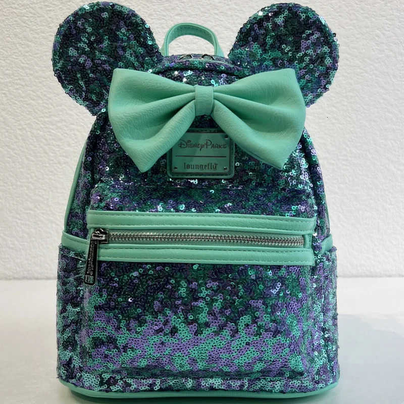 Disney Anime Cartoon Mini Backpack 3d Sequin Mickey Mouse Double Shoulder Bags Cute Backpack Bag Outdoor Leisure Bag Girl Gift H251008