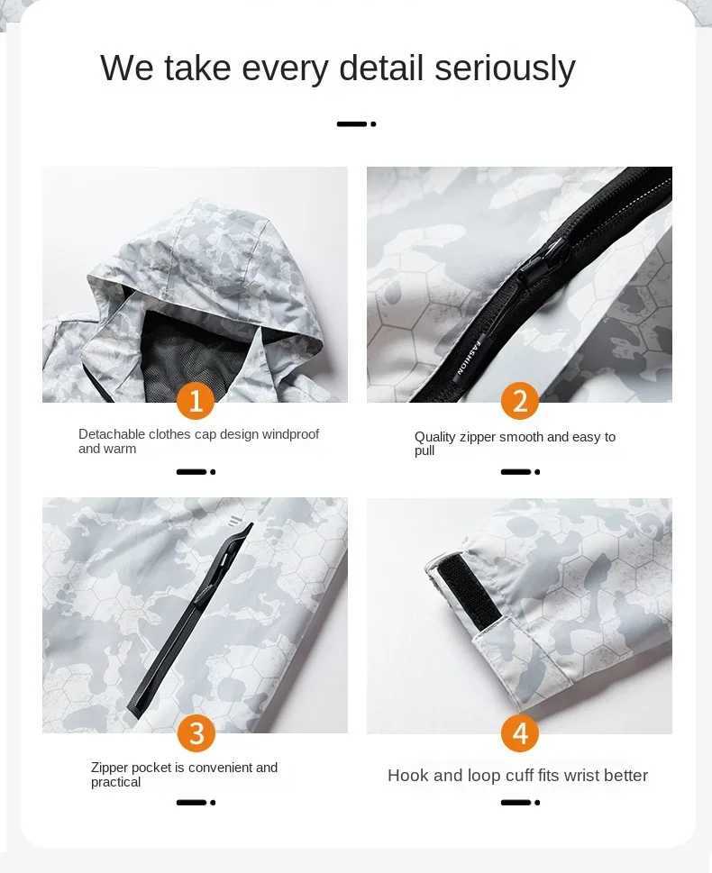 Autumn Casual Coat Men Waterproof Hiking Camping Camo Jackets Outdoor Hooded Windbreaker Jacket For Men Climbing work clothes J251008