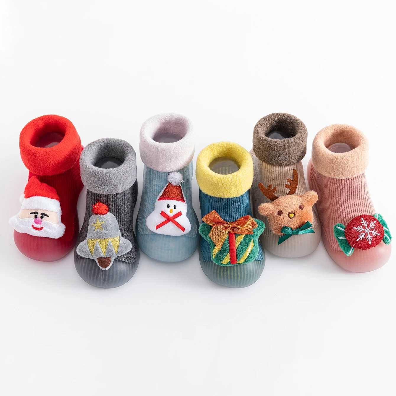 New Year Christmas Gift Baby Winter Snow Booties Toddler Kids Lightweight Warm Shoes NonSlip First Walkers Floor Shoes C251008