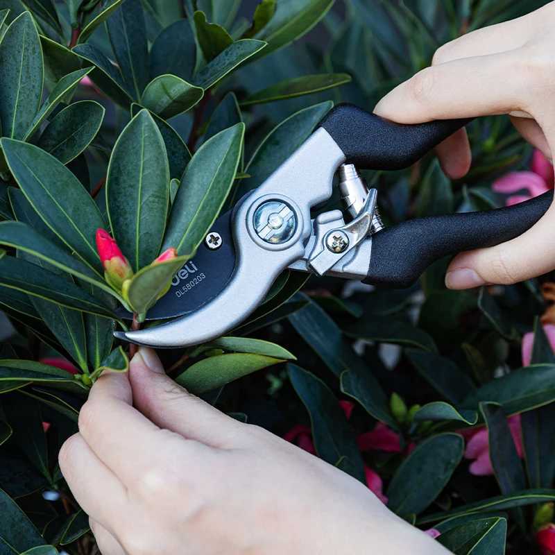 Deli 85 Inch Garden Scissors Professional Sharp Pruning Shears Tree Garden Scissor Flower Tree Cutting Household Grafting J251121