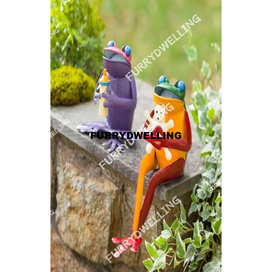 Garden Decorations Recycled Metal Coffee Frog Statue Ornament Sculpture Dwe74 Sculptures Family Creative Decoration Indoor Outdoor4240741