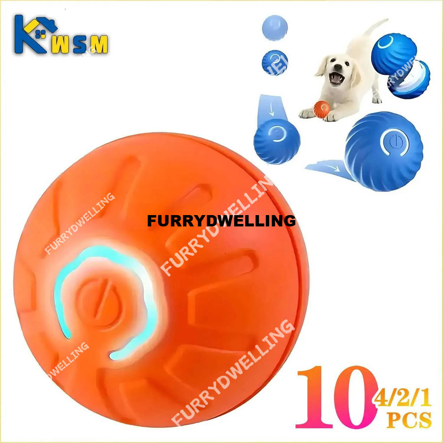 1-10Pcs Smart Dog Electronic Interactive Pet Dwe74 Toy Ball USB Autatic Moving Bounce Suitable For Puppy Giftt250117