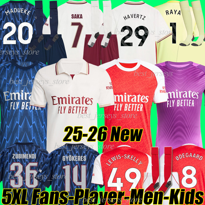 5XL 2025/26 arsen GYOKERES soccer jerseys TROSSARD SAKA ZUBIMENDI EZE SALIBA J.TIMBER MADUEKE HAVERTZG.JESUS RICE RAYA men kids kits socks sets football shirts