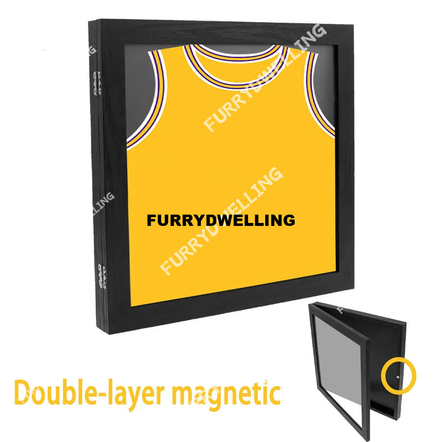 Jersey Wood T Shirt Display Case 13X13inch Dwe74 Multifunctional Shadow Box Frame For Jerseys Memorabilia
