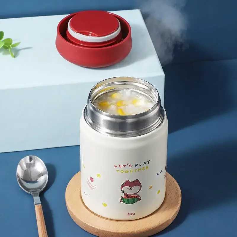 320ml Small Capacity Cartoon Braised Beaker Portable Female Stainless Steel Insulated Cup Small and Cute Outdoor Congee Pot C251008