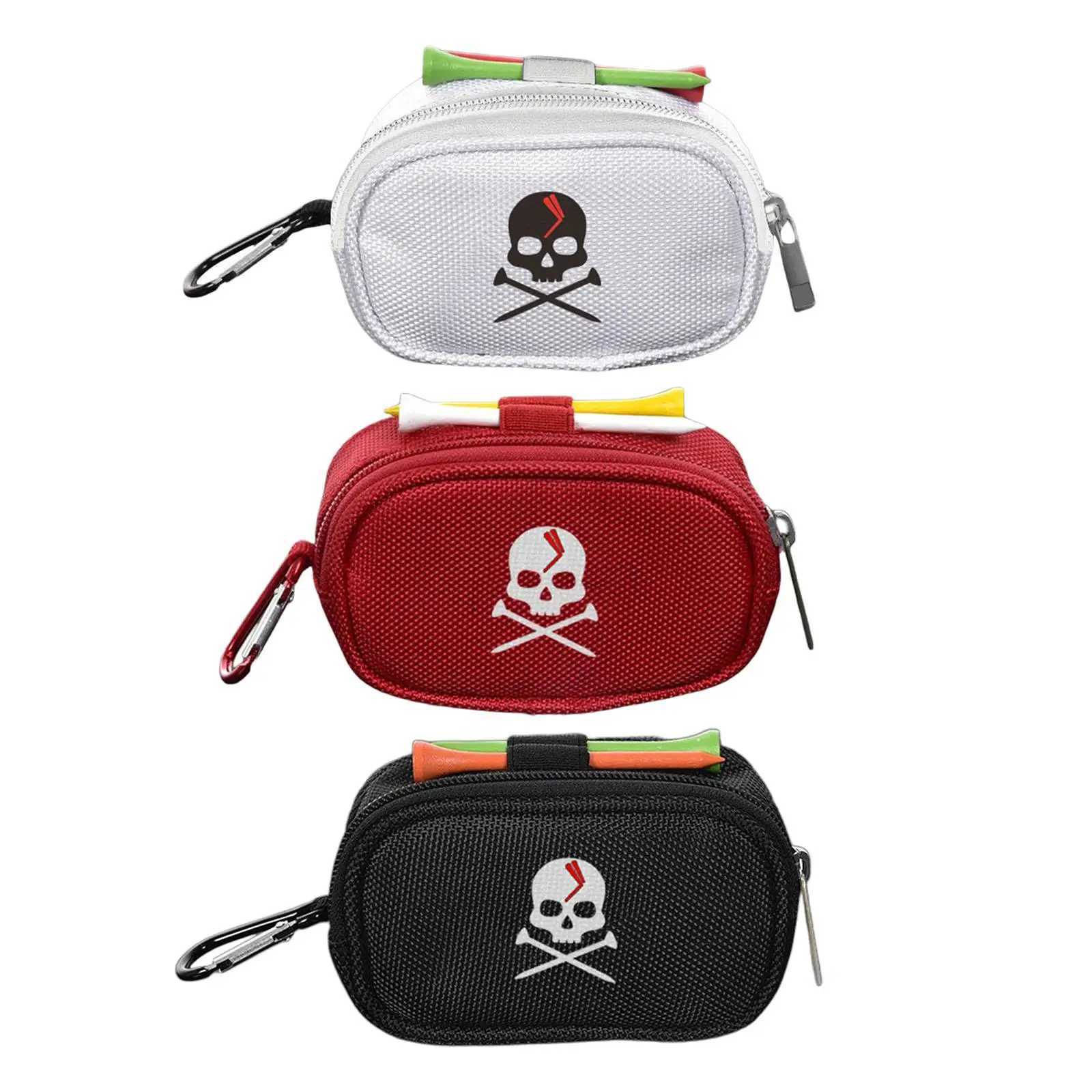 Golf Ball Pouch Bag Zipper Golf Tee Holder Belt Waist Bag Portable Golf Divot J251008