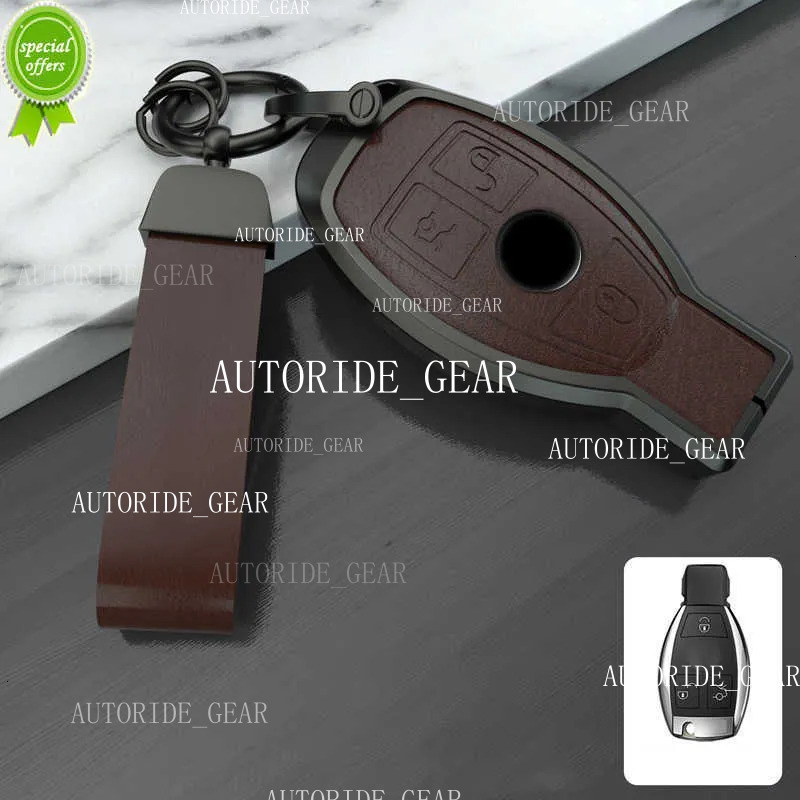 New Leather Alloy Car Remote Key Case Cover For Mercedes Bnez CLA GLC GLA GLK W203 W210 W211 W204 W176 A B C Utor28 R Class AMG Accessories