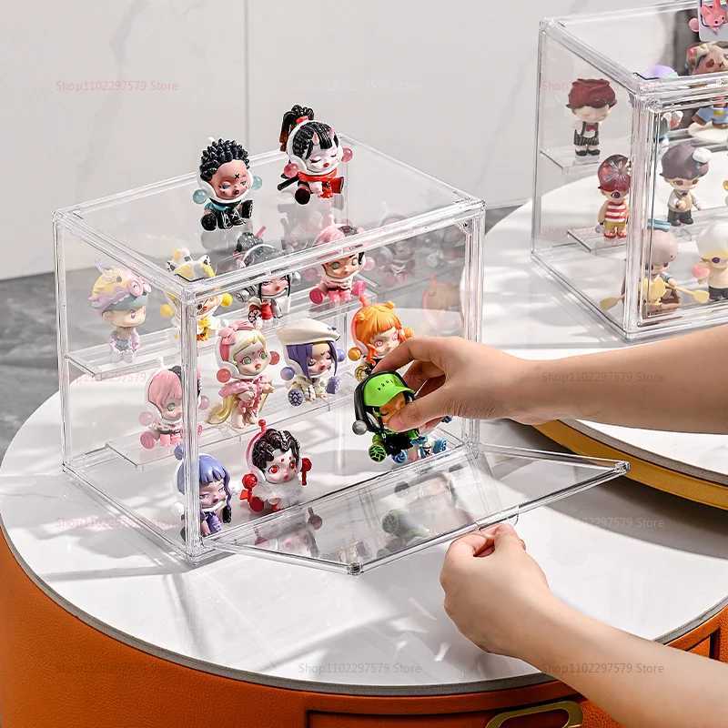 New Transparent Acrylic Doll Storage Box Model Display Stand Dustproof Toy Princess Case Jewelry Accessories Display Cabinet C251008