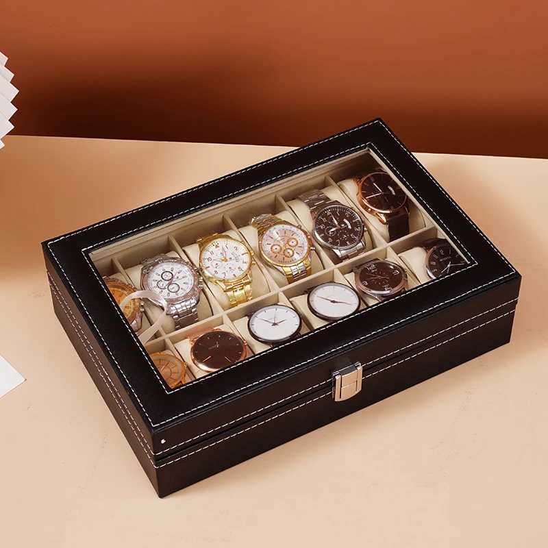 Watch Box for Jewelry Luxury Leather Storage Case Top Men Womens Watch Jewelry Bracket Display Box Gifts C251008