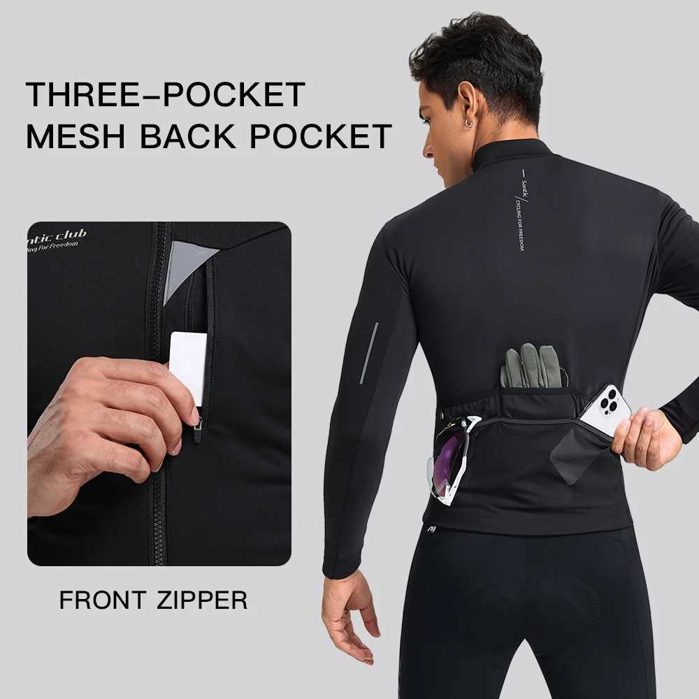 Santic Cycling Jackets AutumnWinter Warm Cycling Jackets 2025 New Road Bike Windproof and Waterproof Cycling Coat TM25C01188 J251008